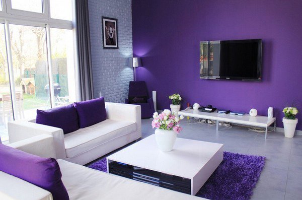 ultra violet modern living room padstyle