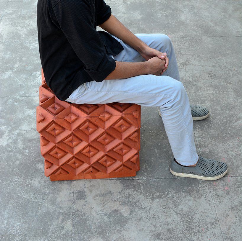 designboom's tweet - "manoj patel repurposes clay roof tiles in sculptural  outdoor furniture series " - Trendsmap