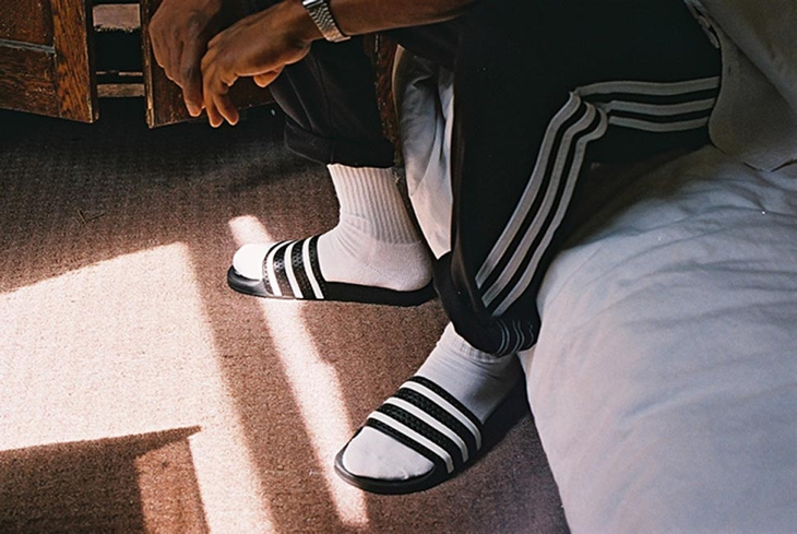 Image result for socks with adidas sandals dad