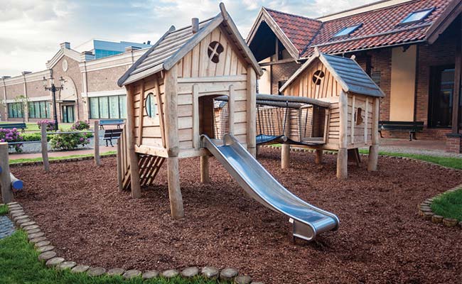 Image result for cypress tree mulch playground